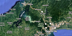 Panama canal from Google Maps